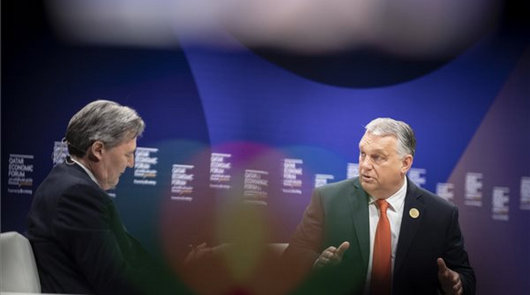 Orbán Viktor miniszterelnök a katari gazdasági fórumon Dohában 2023. május 23-án / Fotó: MTI/Miniszterelnöki Sajtóiroda/Benko Vivien Cher