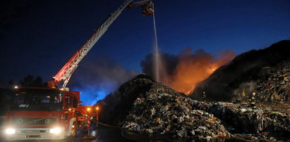 Pożar sortowni odpadów w Studziankach