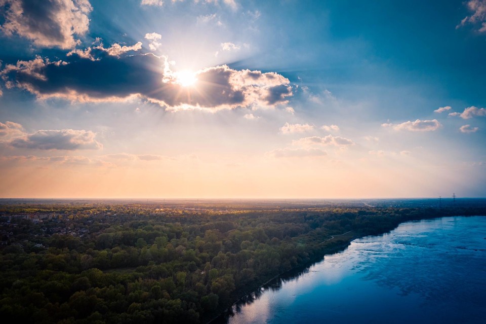 Wisła, widok z mostu Północnego