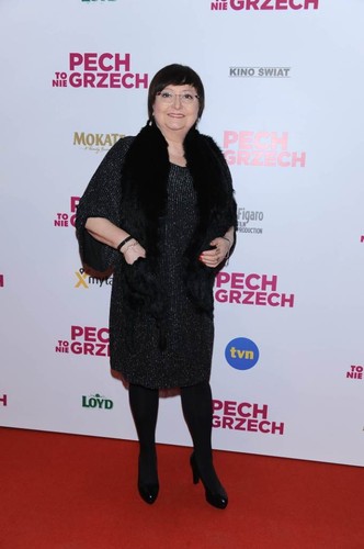 Krystyna Tkacz na premierze filmu 'Pech to nie grzech' 17 grudnia 2018