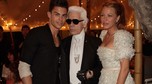 Baptiste Giabiconi w towarzystwie Karla Lagerfelda i Blake Lively (fot. Getty Images)