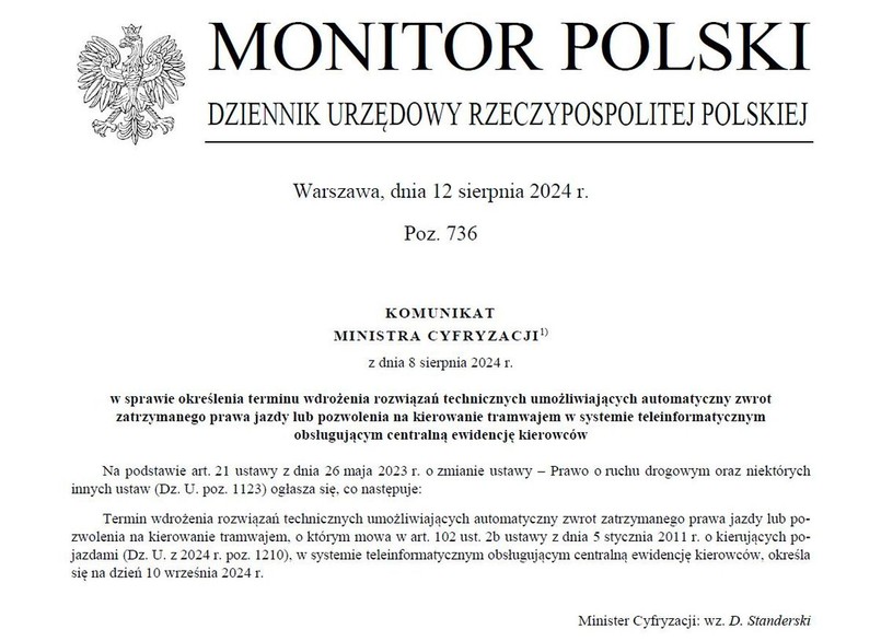 Odzyskanie prawa jazdy - nowe przepisy już od 10 września 2024 roku