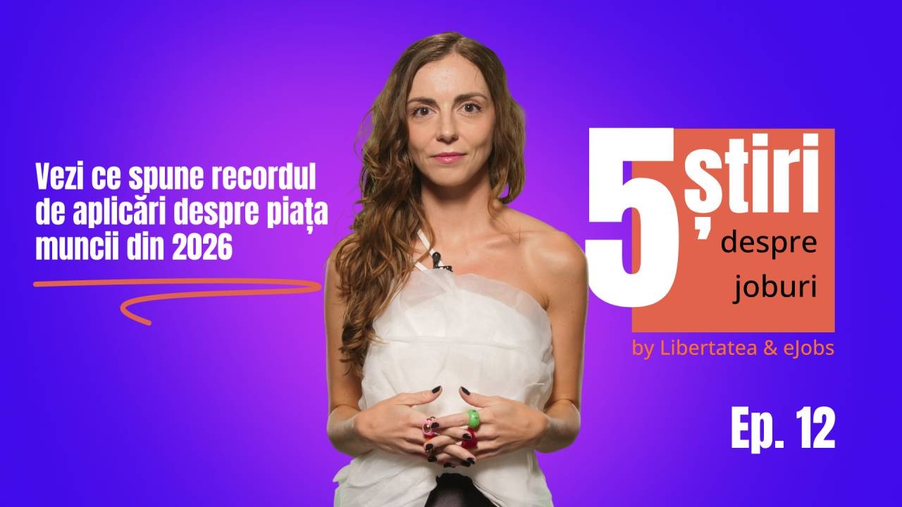 5 știri eJobs: Peste 9 milioane de aplicări pe eJobs în primele 8 luni ale anului, dar tinerii până în 24 ani spun că le e mai greu să-și găsească job 
