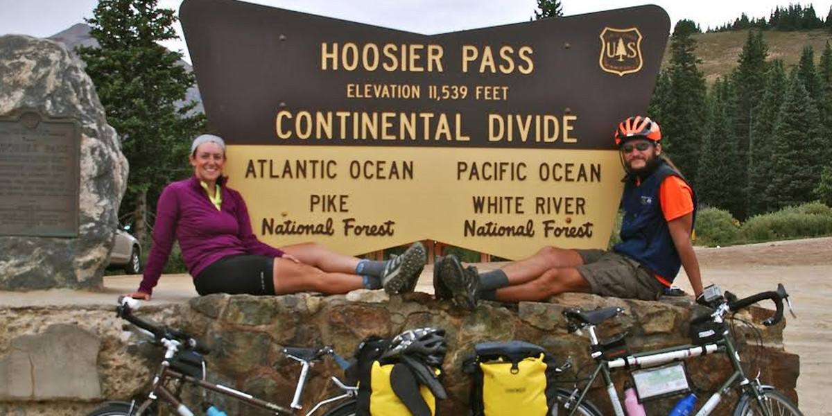At Hoosier Pass in Colorado, the highest point on the entire trail: an 11,539-foot elevation.