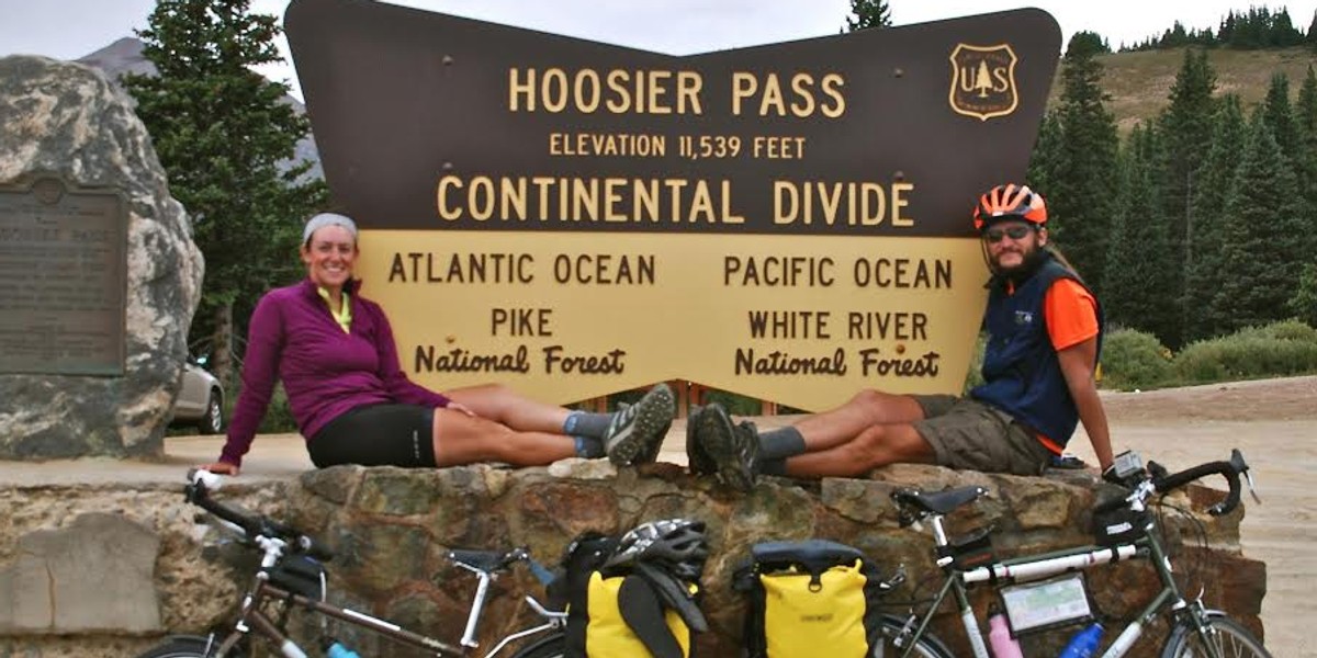 At Hoosier Pass in Colorado, the highest point on the entire trail: an 11,539-foot elevation.