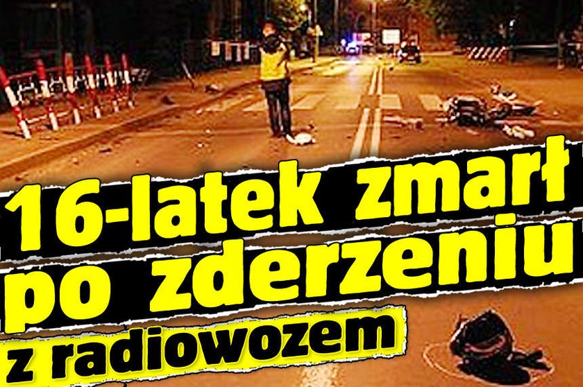 16-latek zmarł po zderzeniu z radiowozem