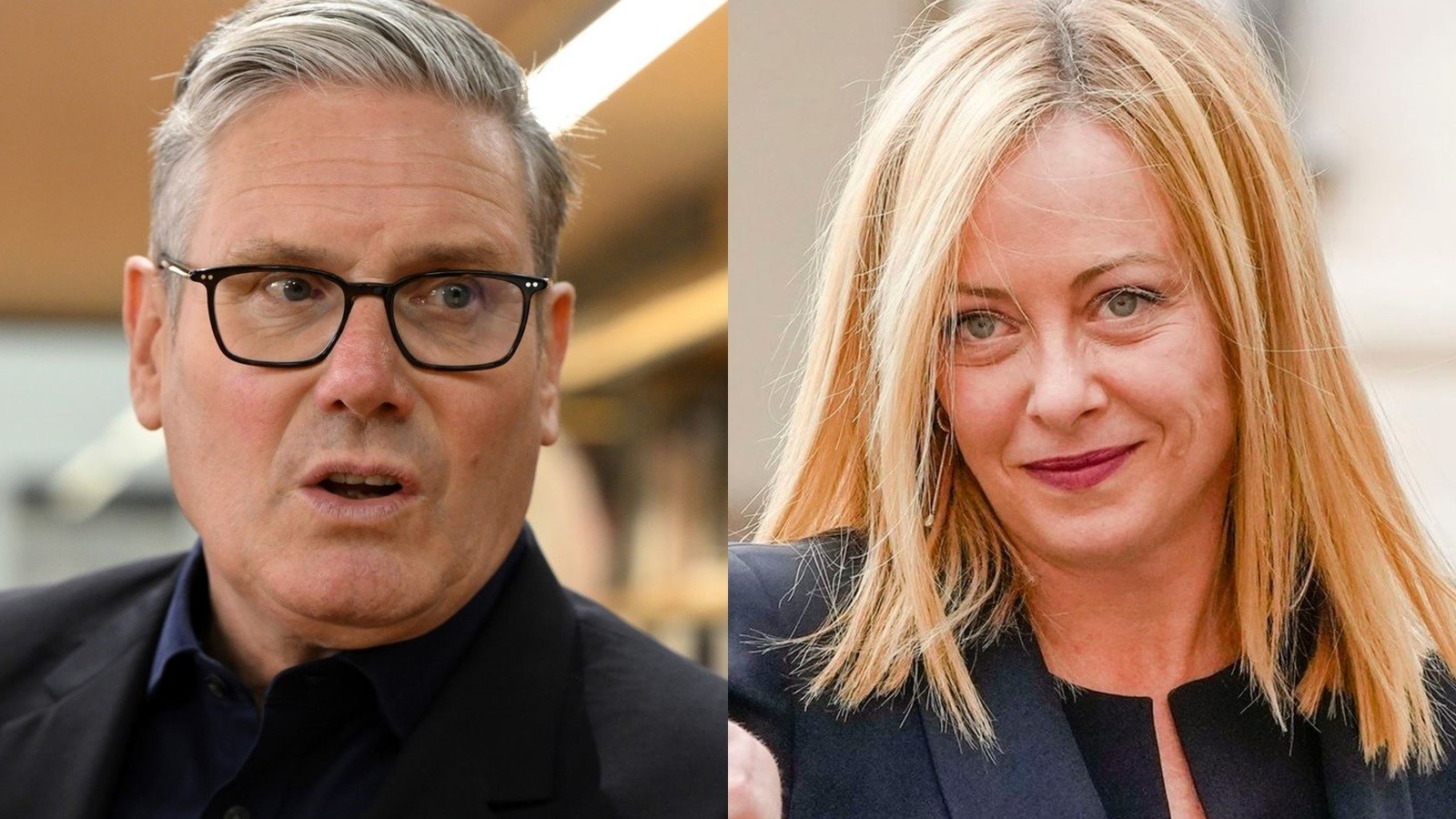 Keir Starmer a Giorgia Meloniová.
