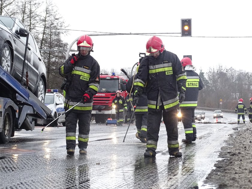 Skoda wpadła pod siedem aut