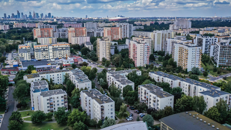 Bloki na warszawskim Gocławiu