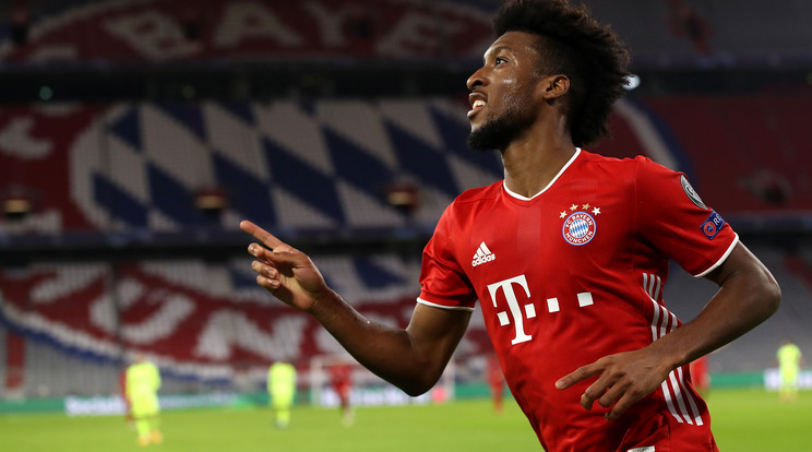 A két gólt szerző KIngsley Coman. / Fotó: EPA/Alexander Hassenstein.