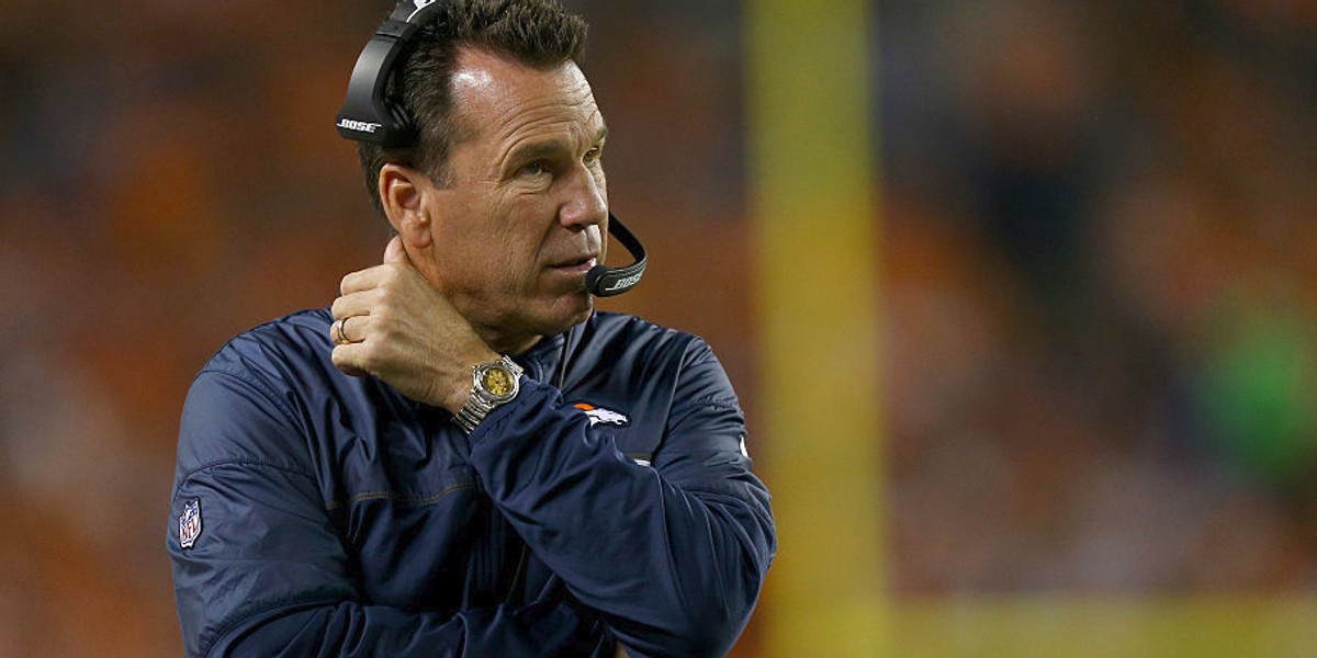 Broncos coach Gary Kubiak taken to hospital in an ambulance following loss to Falcons