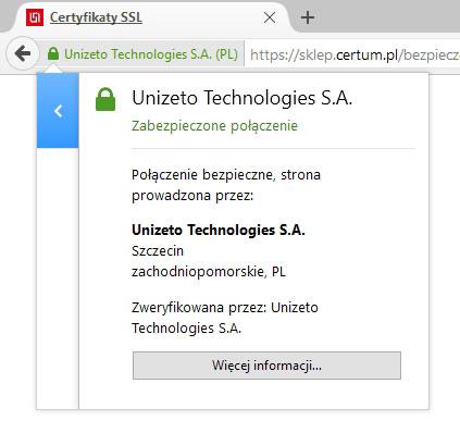 Unizeto to polska firma, która zajmuje się świadczeniem usług certyfikacji