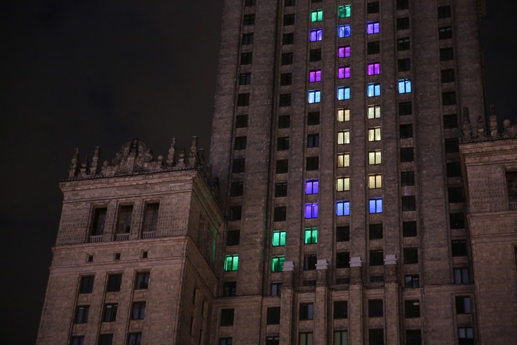 Tetris na Pałacu Kultury