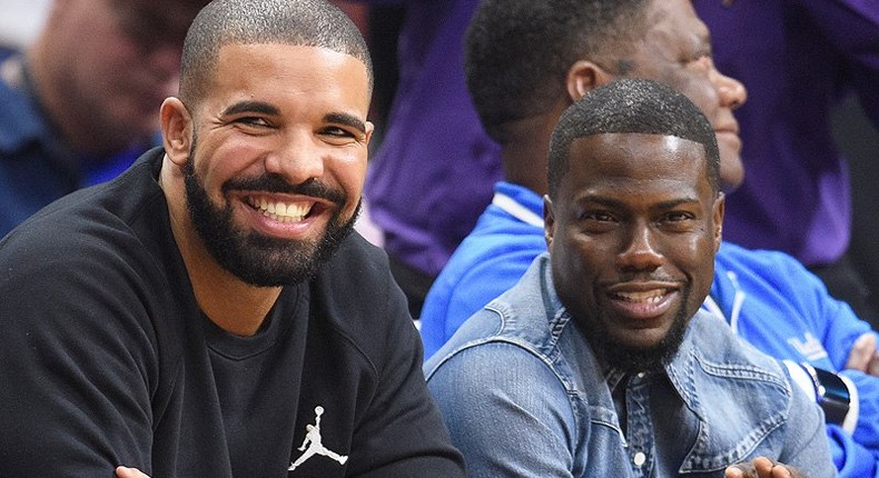 Drake and Kevin Hart