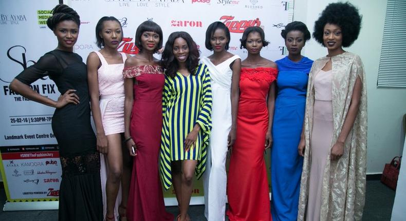 Tomiwa Oladele with models