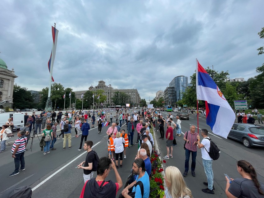 Protest opozcije, Beograd (24.06)