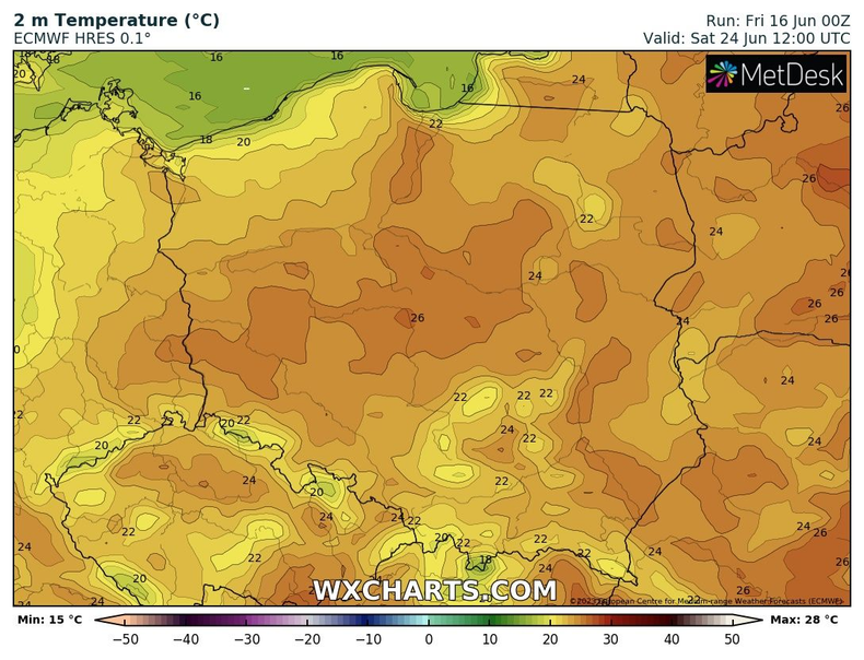 Na uspokojenie pogody poczekamy do kolejnego weekendu. Wówczas temperatura spadnie do przyjemniejszych wartości, a groźne burze ustąpią