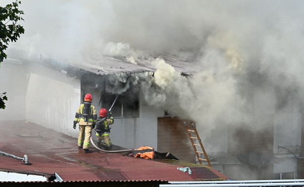 Miejsce pożaru budynku w Bydgoszczy