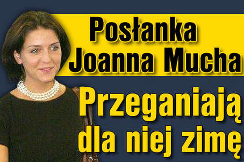 Posłanka Mucha. Przeganiają dla niej zimę