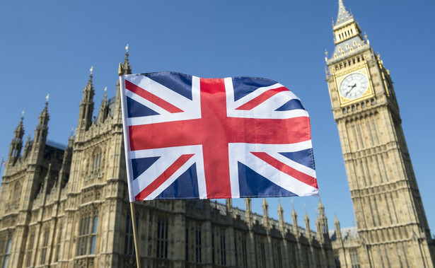 Londyn i brytyjska flaga
