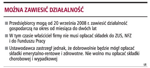 Można zawiesić działalność