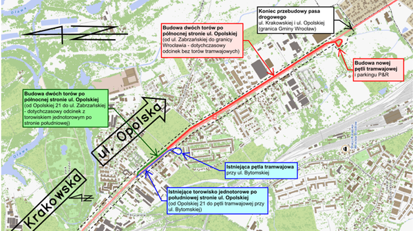 Tramwaje na Opolskiej za kilka lat mają dojeżdżać do granic miasta. Najpierw jednak musi powstać projekt tego zadania