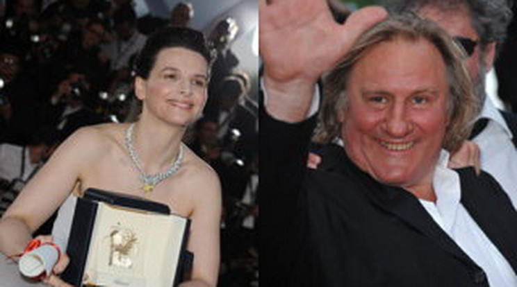 Kígyót-békát mond egymásra Juliette Binoche és Depardieu
