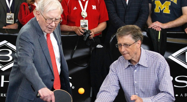 Warren Buffett and Bill Gates at a Berkshire Hathaway annual shareholders meeting. Rick Wilking/Reuters