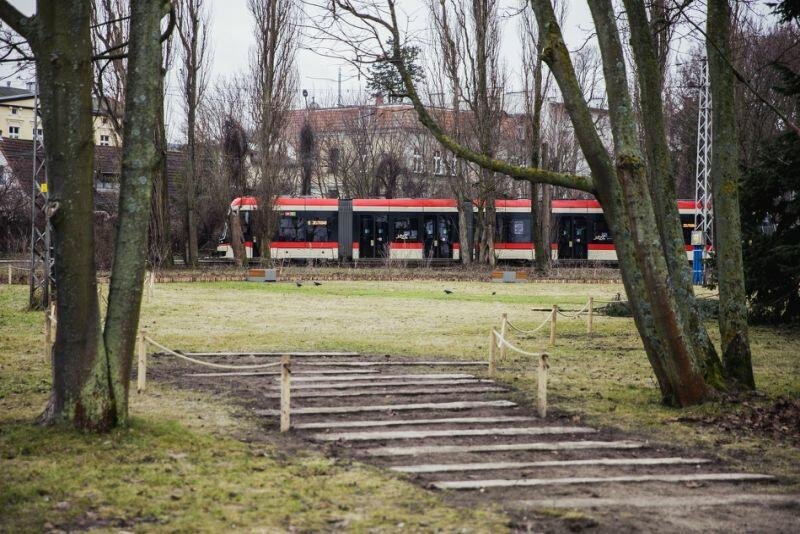 Pętla tramwajowa w Gdańsku. Nieużytek zmienił się w zielony skwer