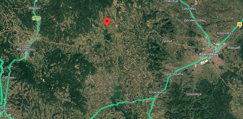 Zemljotres između Kragujevca i Gornjeg Milanovca