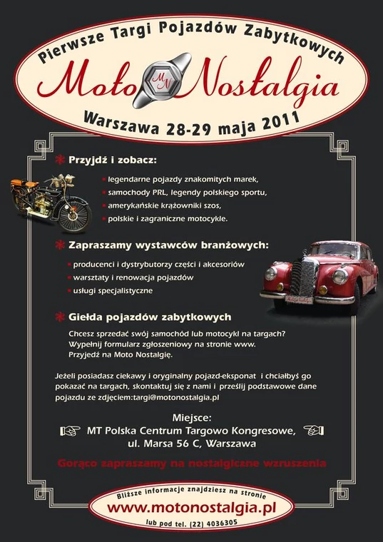 Moto Nostalgia 2011 w Warszawie (28-29.V)