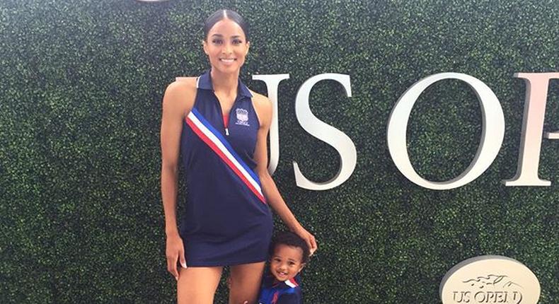 Singer, Ciara and her son, Future 1, rock coordinated looks to the US Open competition