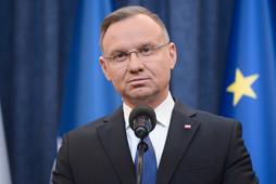 Prezydent Andrzej Duda podczas oświadczenia po zatrzymaniu Macieja Wąsika i Mariusza Kamińskiego.