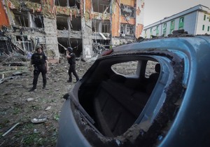 Centar Harkova nakon ruskog raketnog napada 25. maja