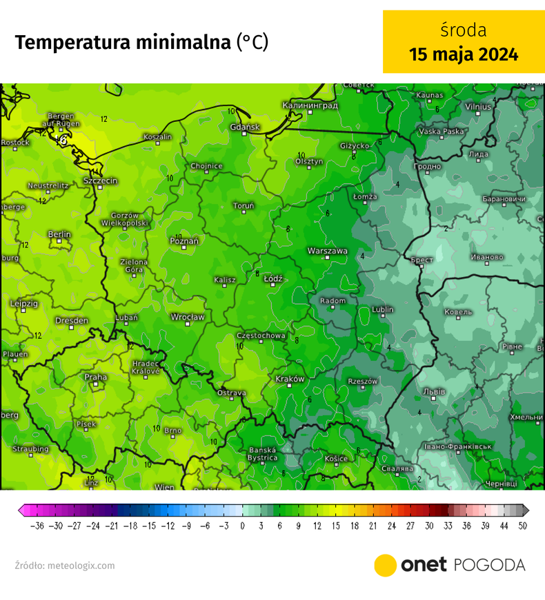 Na wschodzie kraju możliwe są przygruntowe przymrozki