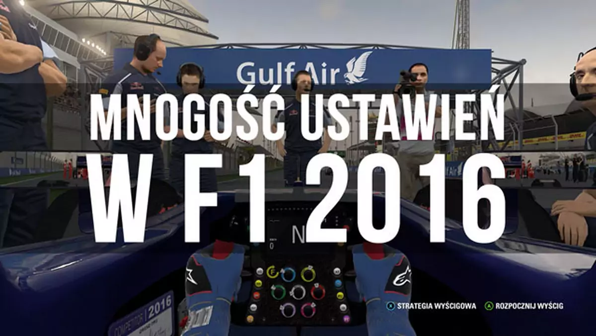 F1 2016 - mnogość ustawień. Sprawdzamy ilość preferencji w nowej grze Codemasters