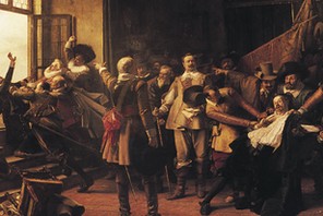 Painting of The Defenestration of Prague