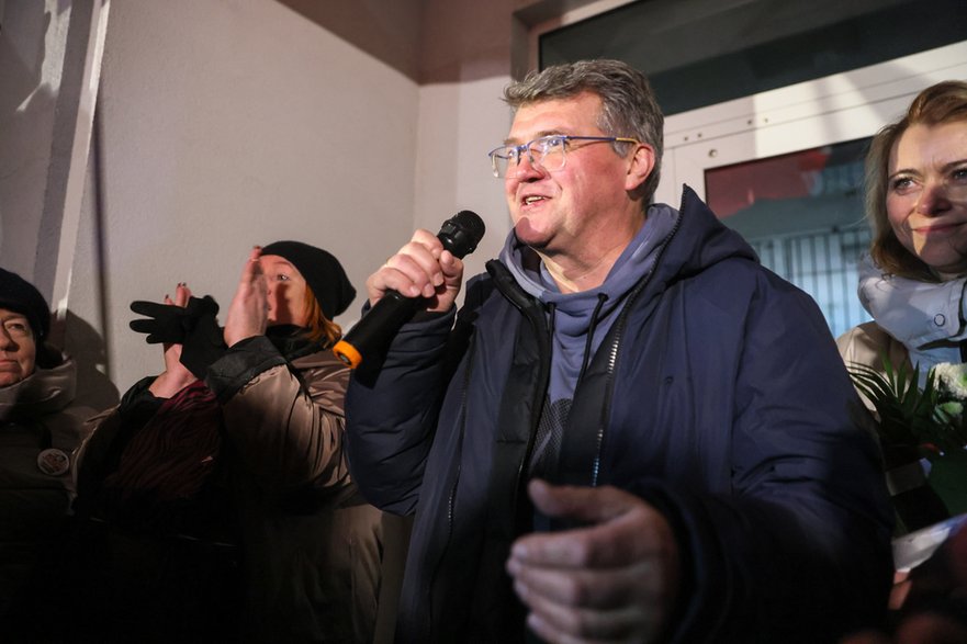 Maciej Wąsik po wyjściu na wolność,  23.01.2024.