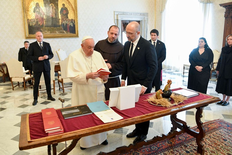 Premier Ukrainy na audiencji u papieża