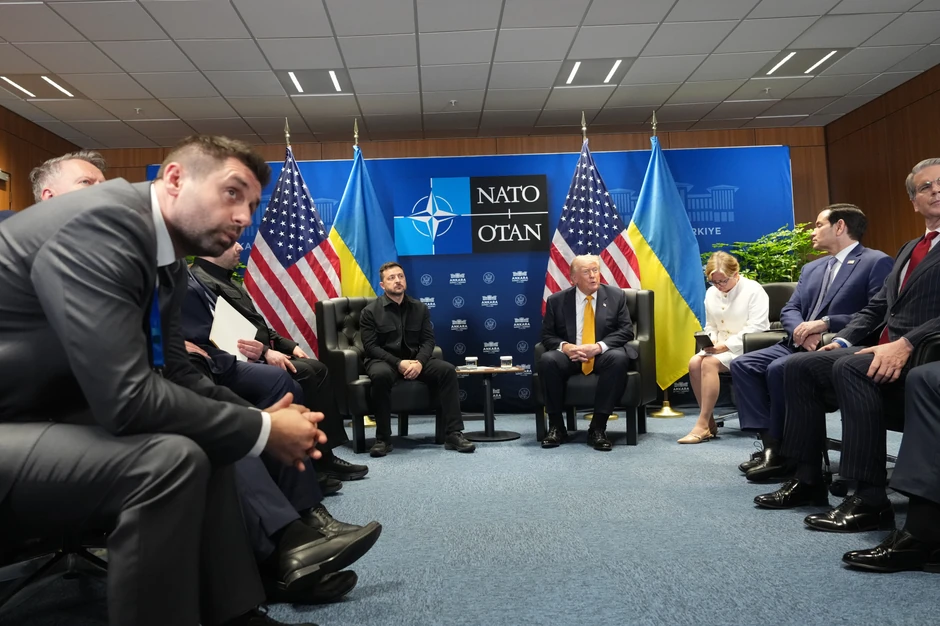 Volodimir Zelenski i Donald Tramp na marginama NATO samita u Ankari