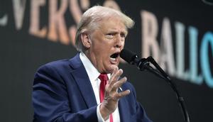 Republican presidential candidate former President Donald Trump speaks at the Turning Point Believers' Summit, Friday, July 26, 2024, in West Palm Beach, Fla. (AP Photo/Alex Brandon)
