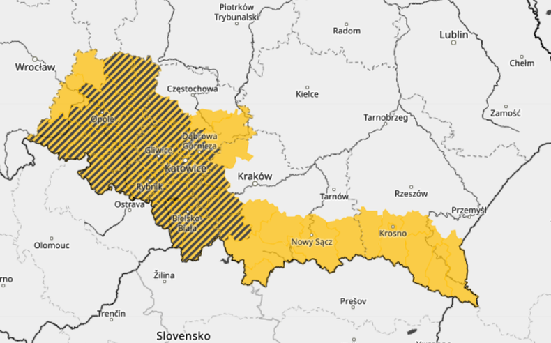 Ostrzeżenia przed intensywnymi opadami deszczu