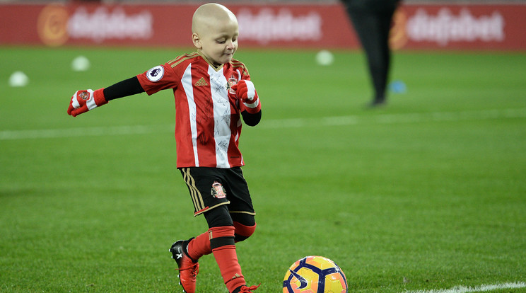 Bradley Lowery szeretett csapata mezében/Fotó: AFP