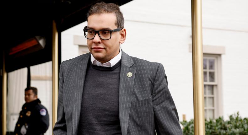 Rep. George Santos leaves a GOP caucus meeting on Capitol Hill on January 25, 2023.Anna Moneymaker/Getty Images