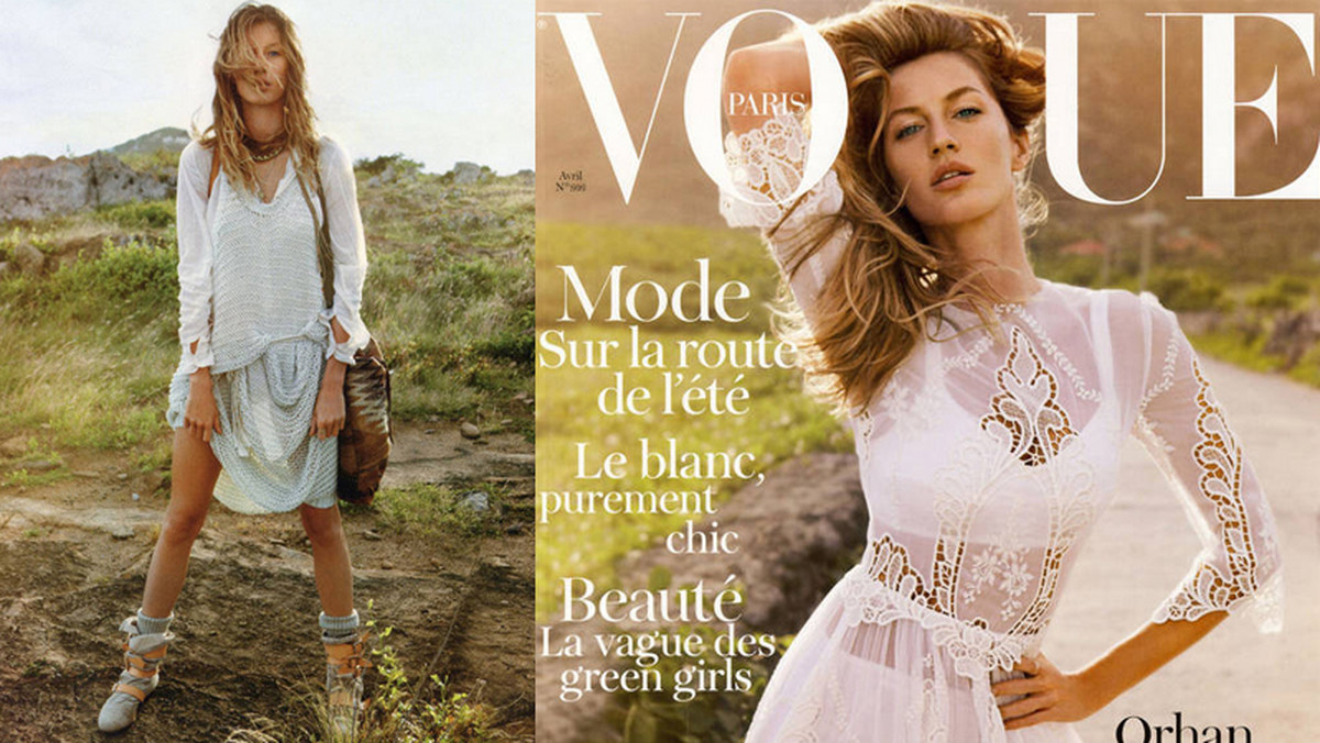 Gisele Bundchen w kwietniowym "Vogue'u"