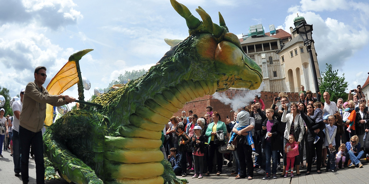 Parada smoków w Krakowie