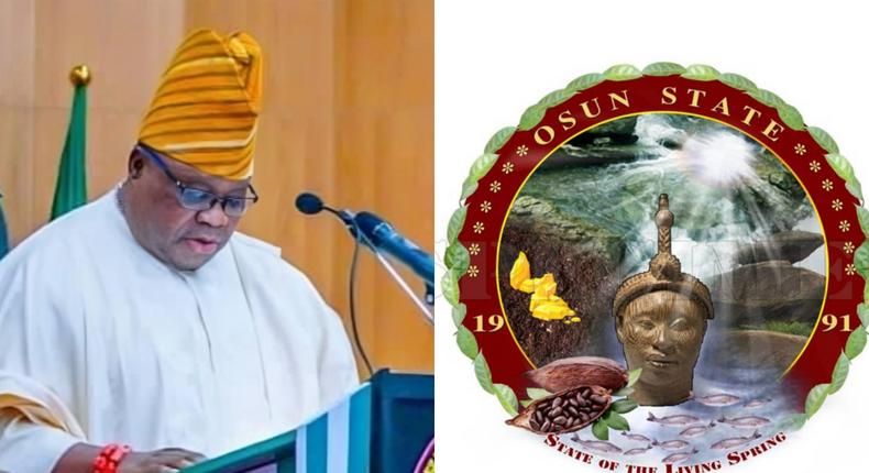 'Is this relevant?' - Nigerians react as Gov Adeleke signs bill for new Osun State logo