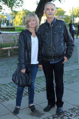 Małgorzata Bogdańska i Marek Koterski na premierze 'Bez wstydu'