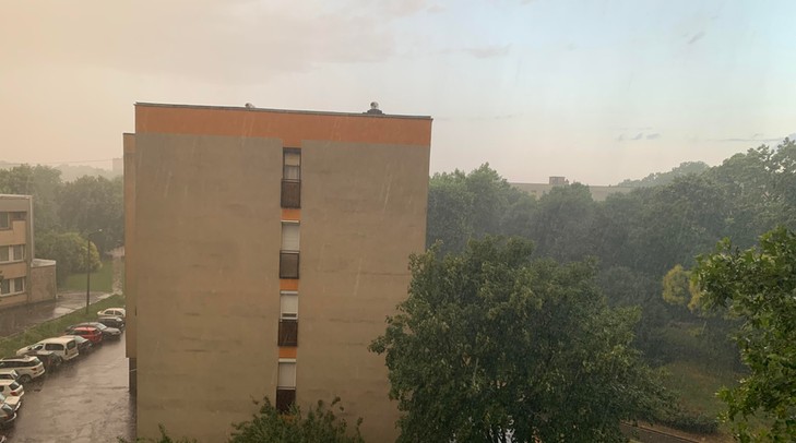 Brutális vihar csapott le Pécsre /Fotó: Gerber Petra