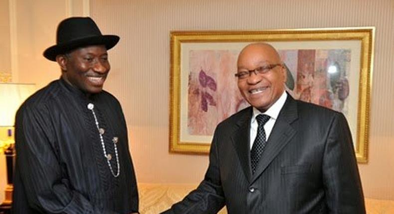 President Goodluck Jonathan and South African President, Jacob Zuma
